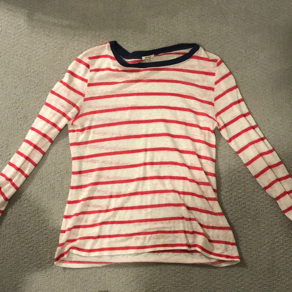 Red and white striped long sleeve